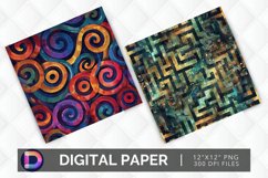 Mystical Mazes Digital Paper Product Image 1