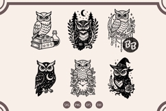 Mystical Owl SVG Bundle 20 Witchy Owl Clipart &amp; Gothic Owl Product Image 2