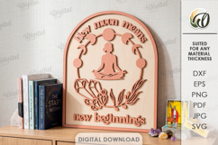 Celestial Wall Art Laser Cut. Mystical Home Decor SVG Product Image 1