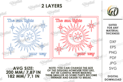 Celestial Wall Art Laser Cut. Mystical Home Decor SVG Product Image 2