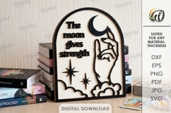 Celestial Wall Art Laser Cut. Mystical Home Decor SVG Product Image 1