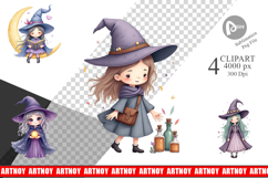 Mystical Witch Dolls Clipart Product Image 1