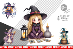 Mystical Witch Dolls Clipart Product Image 1