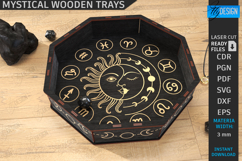 Mystical Wooden Trays Laser Cut Bundle|Celestial Dice Trays Product Image 10