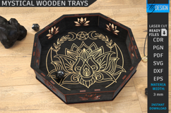Mystical Wooden Trays Laser Cut Bundle|Celestial Dice Trays Product Image 11