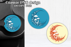 Magic car coaster sublimation | Mystical mushrooms coaster Product Image 1