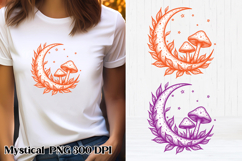 Mystical moon mushrooms clipart | Celestial sublimation Product Image 1