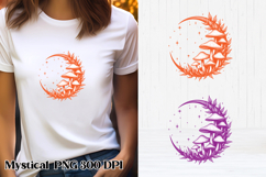 Mystical moon mushrooms clipart | Celestial sublimation Product Image 1