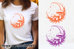 Mystical moon mushrooms clipart | Celestial sublimation Product Image 1