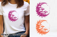 Mystical moon mushrooms clipart | Celestial sublimation Product Image 1