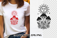 Mystical mushroom SVG | Mystical SVG | Floral SVG Product Image 1
