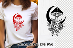 Mystical mushroom SVG | Mystical SVG | Floral SVG Product Image 1