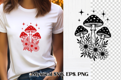 Mystical mushroom SVG | Mystical SVG | Floral SVG Product Image 1