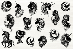 Mythical SVG Bundle - Unicorns Lions and Fairies Product Image 1