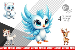 Mythical Snow Creatures Clipart Product Image 1