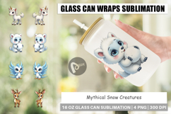 Mythical Snow Creatures Glass Can Product Image 1