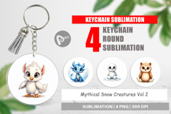 Mythical Snow Creatures Keychain Product Image 1