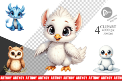 Mythical Snow Creatures Clipart Product Image 1