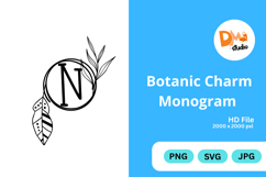 Botanic Charm Monogram -Elegant Floral Letters SVG, PNG, JPG Product Image 1