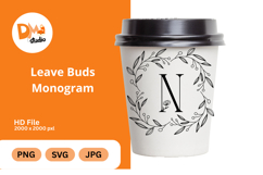 Leave Buds Monogram Product Image 1