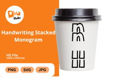 Handwriting Stacked Monogram Product Image 1