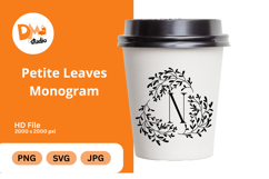 Petite Leaves Monogram Product Image 1