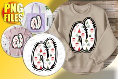 N Doodle Letter Style Clipart Whimsical Holiday Character! Product Image 1