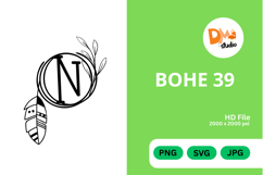 Bohe 39 Monogram - A Modern Boho Lettermark Set Product Image 1