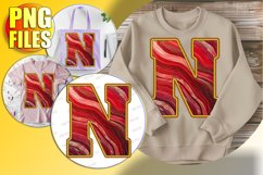 N Doodle Letter Valentine Bright Whimsical Charm! Product Image 1