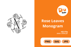Rose Leaves Monogram Product Image 1