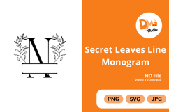 Secret Leaves Line Monogram Product Image 1
