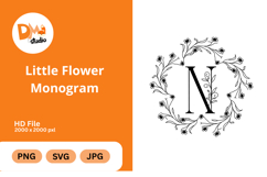 Little Flower Monogram Product Image 1