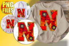 N Doodle Letter Valentine Bright Joyful Icon! Product Image 1
