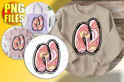 N Doodle Letter Valentine Joyful Bright Vibe! Product Image 1