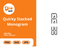 Quirky Stacked Monogram Product Image 1