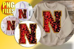 N Doodle Letter Style PNG Bright Holiday Character! Product Image 1