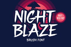 Night Blaze | Webfont Bold Brush Typeface for Web Use Product Image 1
