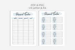 Turquoise Password Tracker, Printable Password Tracker Product Image 2