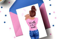 Mother and newborn clipart,Mothers day clipart Mom with baby Product Image 6