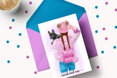 Dog lover clipart Dog mom clipart Pet clipart Watercolor Png Product Image 7