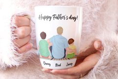 Father and children clipart,Father&#039;s day clipart,Family Png Product Image 6