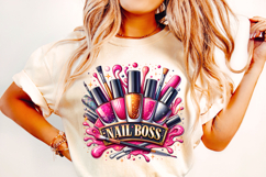 Nail Boss PNG, Nail Hustler PNG, Nail Tech PNG, Nail Artist Product Image 1