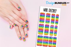 Rainbow Glitter Waterslide Nail Decals Product Image 1