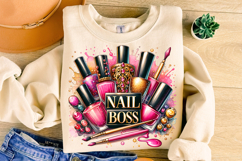Nail Boss PNG, Nail Hustler PNG, Nail Tech PNG, Nail Artist Product Image 1