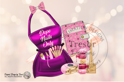 Nail Tech Clipart Bundle PNG Apron Planner Sublimation Product Image 6
