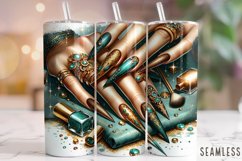 Nails Tumbler Wrap, Nail Hustler Tumbler, Nail Tech Tumbler Product Image 1