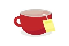 Flu hot tea cup icon cartoon vector. Virus cold Product Image 1