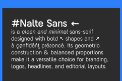 Nalte Sans Clean &amp; Minimal Bold Sans Family Product Image 2