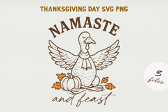 Thanksgiving Turkey Quote Clipart | Retro Fall PNG SVG Product Image 1