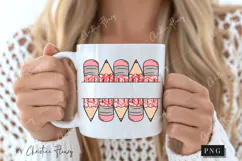 Red Custom Pencil Name Tag PNG | Back To School PNG Product Image 2